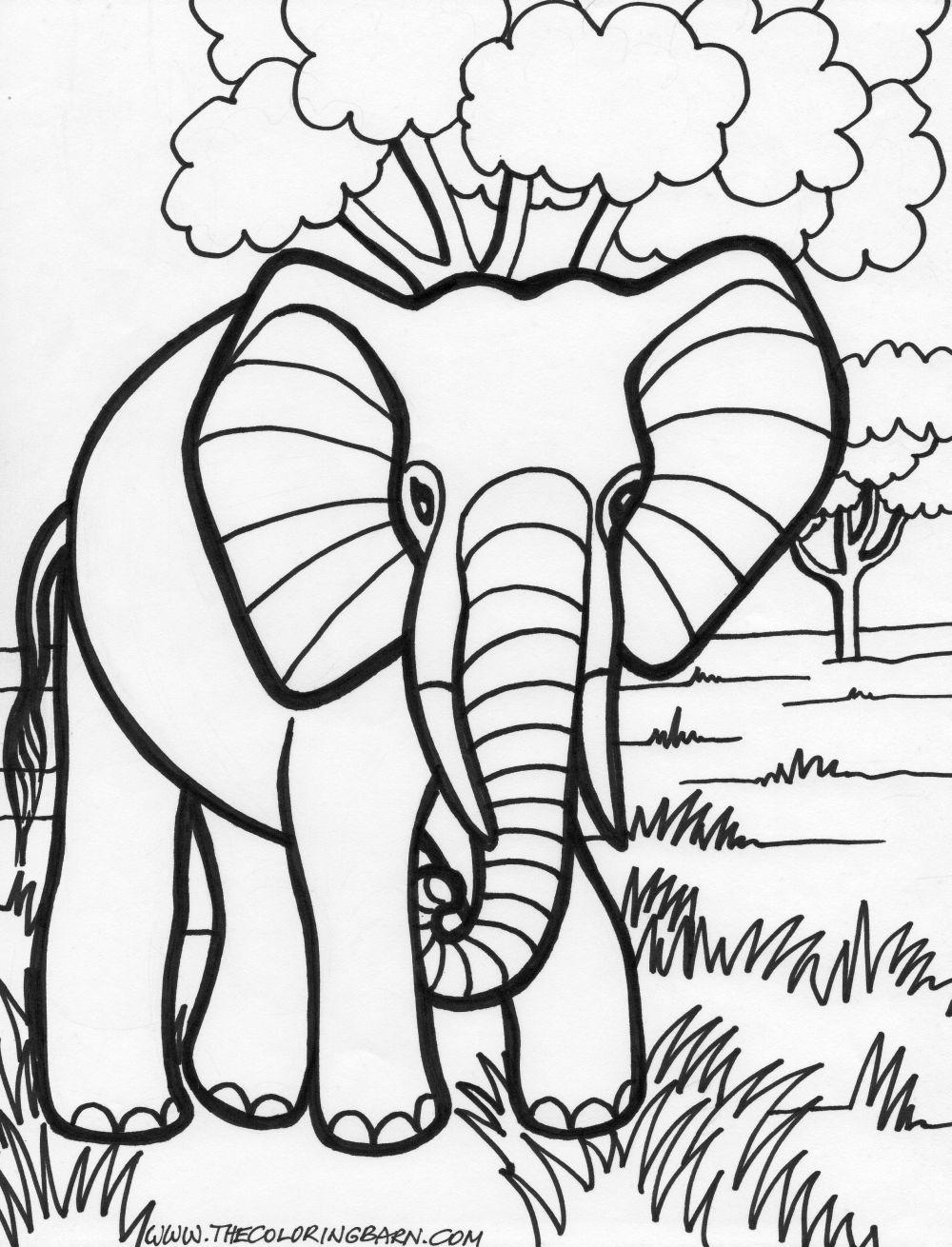 Раскраска: слон (Животные) #6327 - Бесплатные раскраски для печати