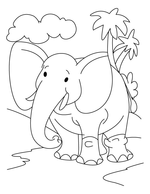 Раскраска: слон (Животные) #6329 - Бесплатные раскраски для печати