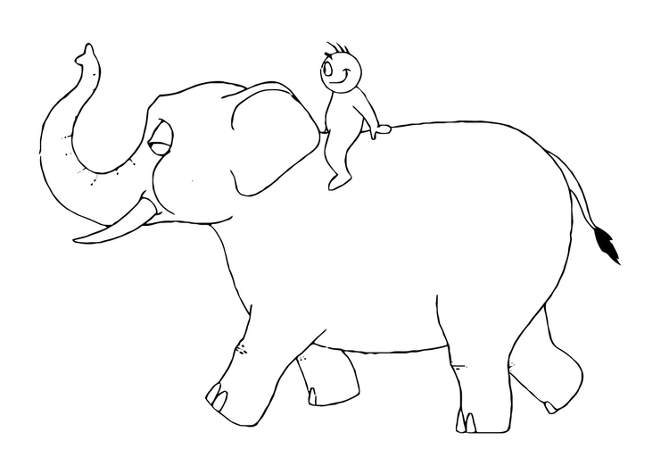 Раскраска: слон (Животные) #6411 - Бесплатные раскраски для печати