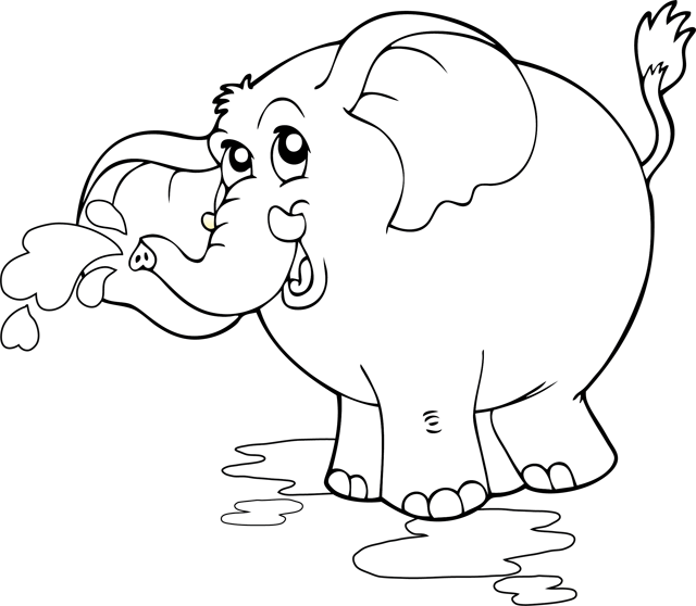 Раскраска: слон (Животные) #6412 - Бесплатные раскраски для печати