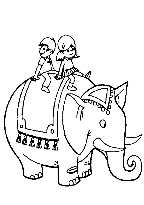 Раскраска: слон (Животные) #6434 - Бесплатные раскраски для печати