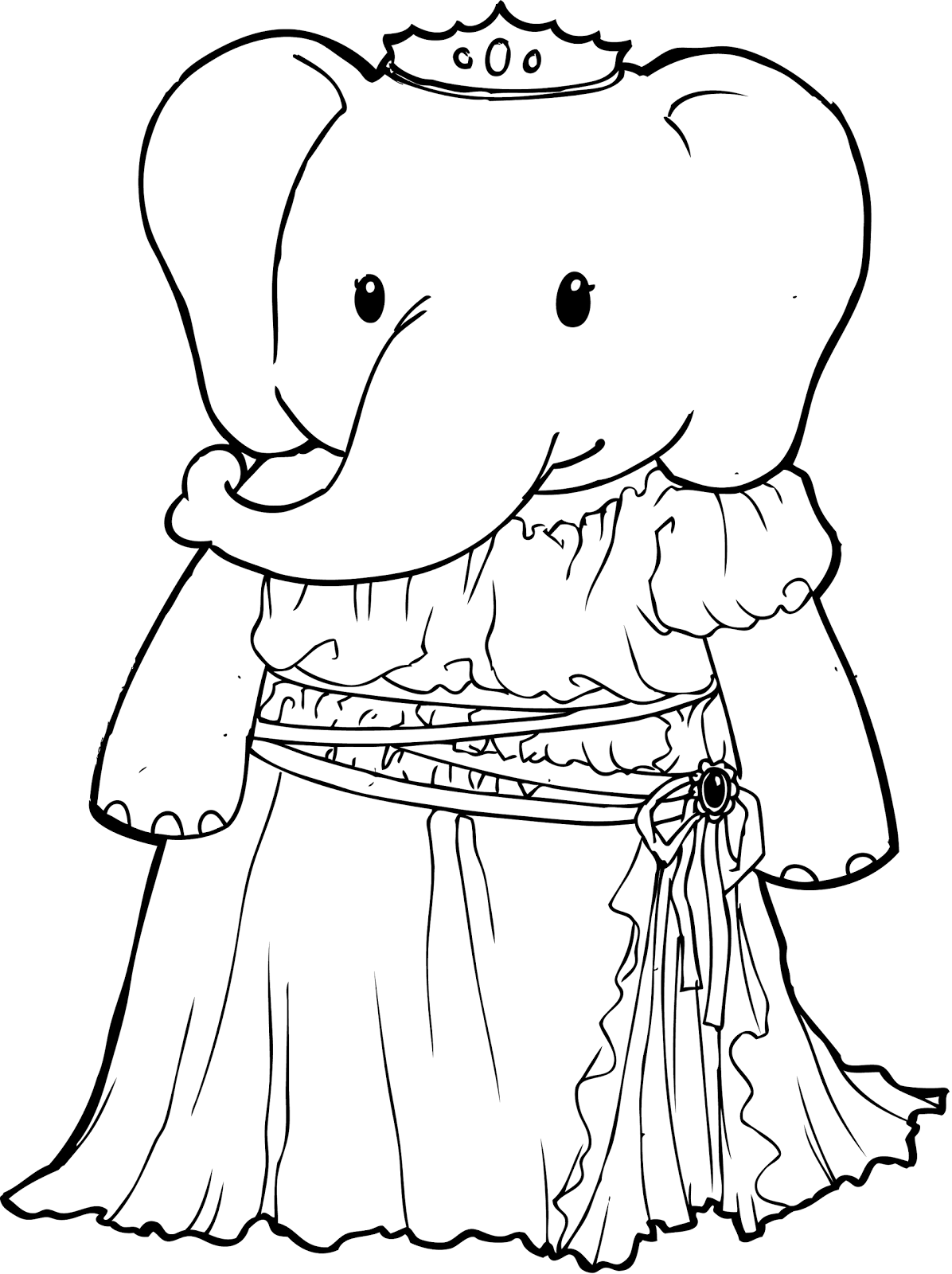 Раскраска: слон (Животные) #6436 - Бесплатные раскраски для печати