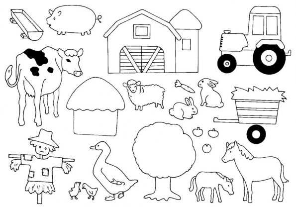 Раскраска: Сельскохозяйственные животные (Животные) #21388 - Бесплатные раскраски для печати