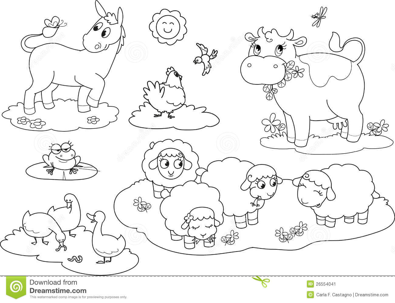 Раскраска: Сельскохозяйственные животные (Животные) #21428 - Бесплатные раскраски для печати