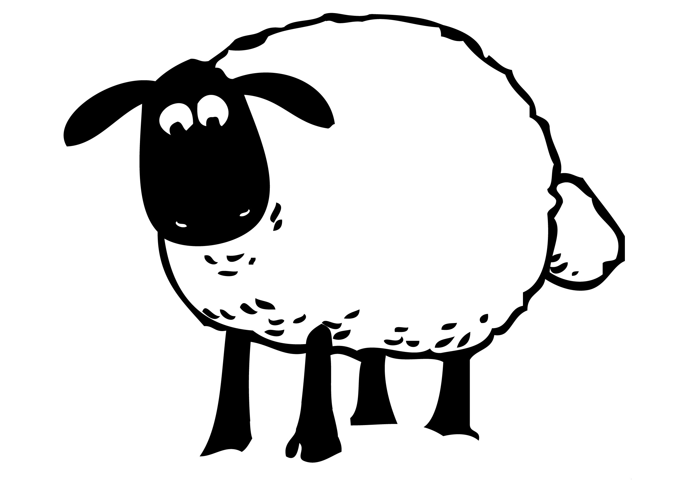 Овца черно белая