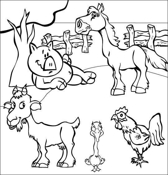 Раскраска: Сельскохозяйственные животные (Животные) #21499 - Бесплатные раскраски для печати