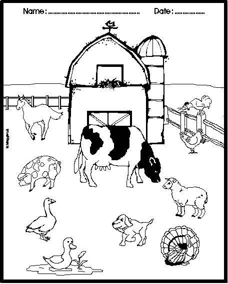 Раскраска: Сельскохозяйственные животные (Животные) #21502 - Бесплатные раскраски для печати