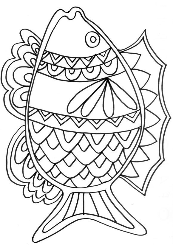 Раскраска: рыба (Животные) #17144 - Бесплатные раскраски для печати