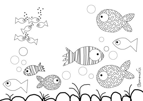 Раскраска: рыба (Животные) #17214 - Бесплатные раскраски для печати