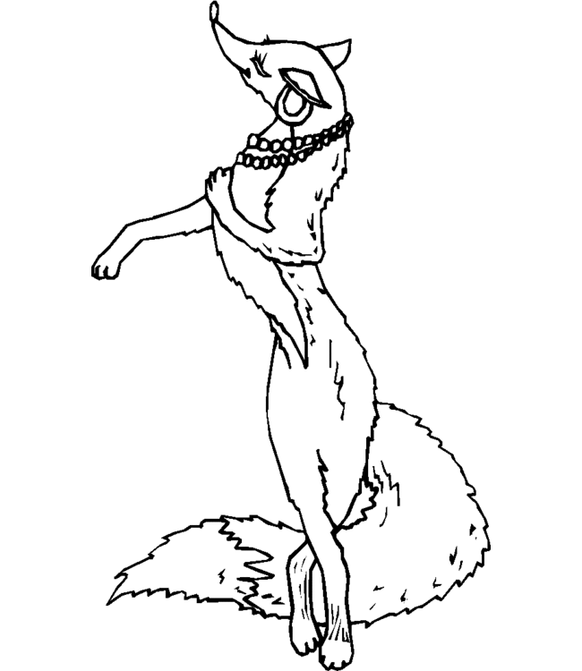 Раскраска: лисица (Животные) #15109 - Бесплатные раскраски для печати