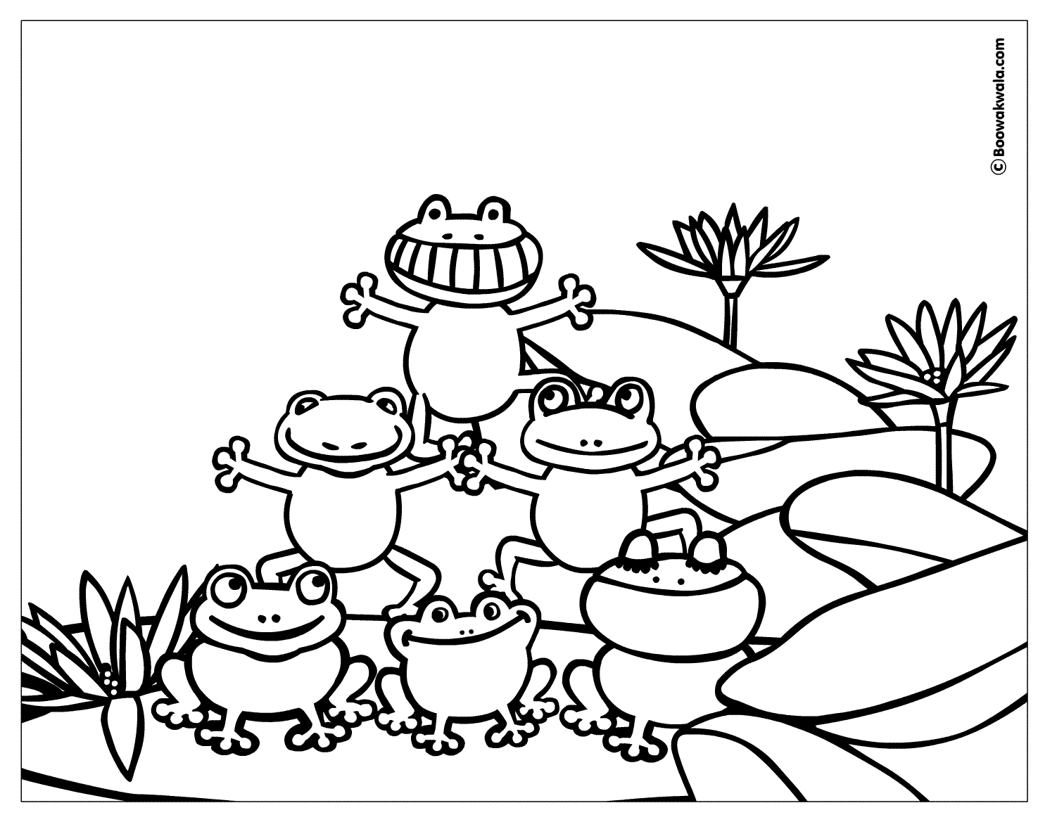 Раскраска: лягушка (Животные) #7673 - Бесплатные раскраски для печати