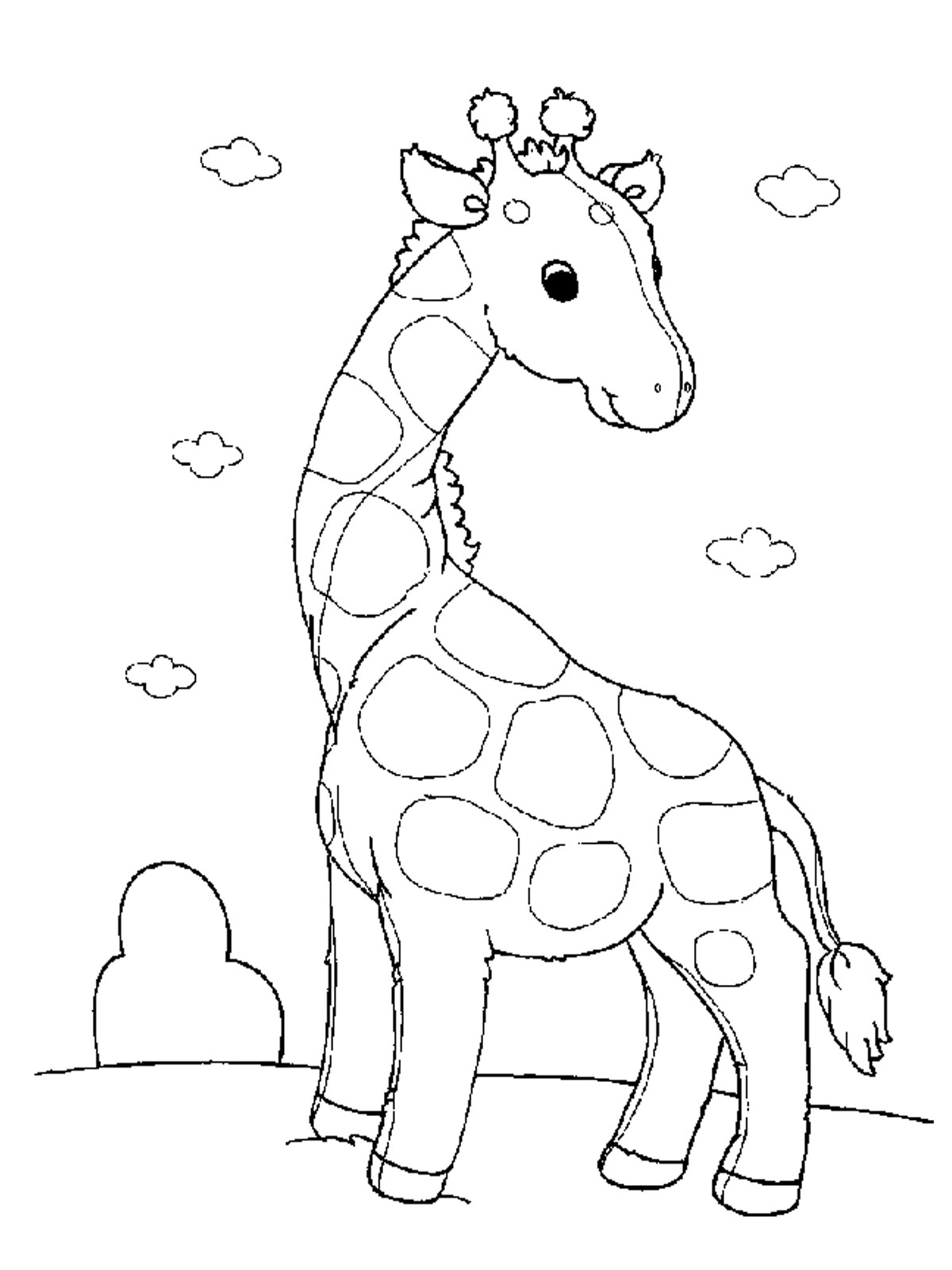 Раскраска: жираф (Животные) #7236 - Бесплатные раскраски для печати