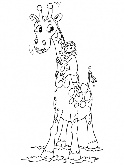 Раскраска: жираф (Животные) #7254 - Бесплатные раскраски для печати