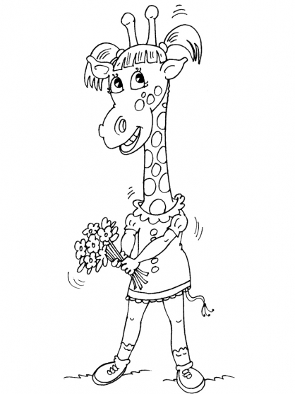 Раскраска: жираф (Животные) #7311 - Бесплатные раскраски для печати