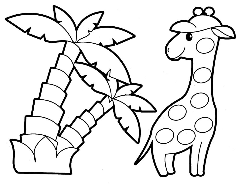 Раскраска: жираф (Животные) #7352 - Бесплатные раскраски для печати