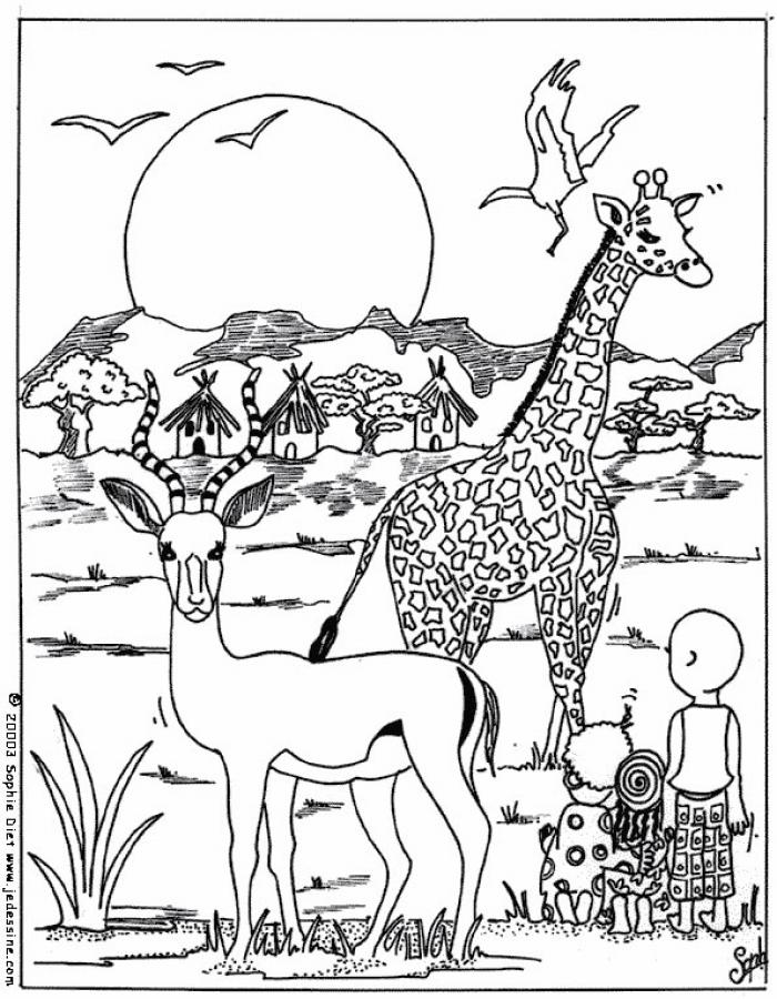 Раскраска: жираф (Животные) #7399 - Бесплатные раскраски для печати