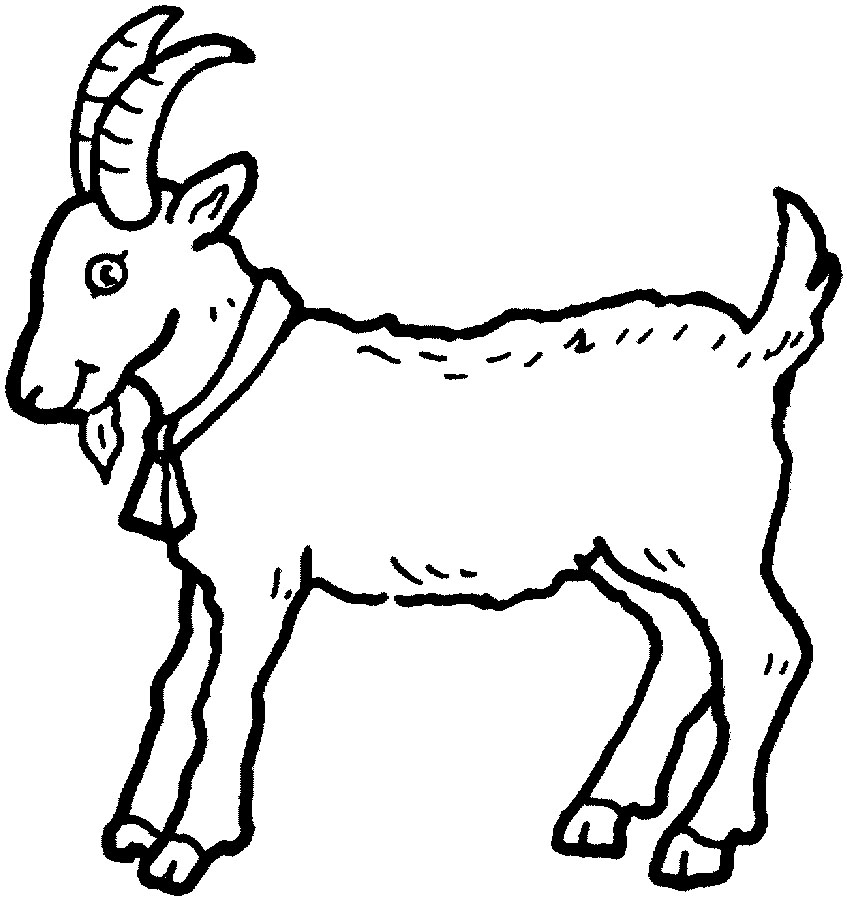 Раскраска: коза (Животные) #2361 - Бесплатные раскраски для печати