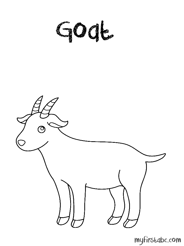Раскраска: коза (Животные) #2405 - Бесплатные раскраски для печати