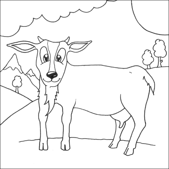 Раскраска: коза (Животные) #2421 - Бесплатные раскраски для печати