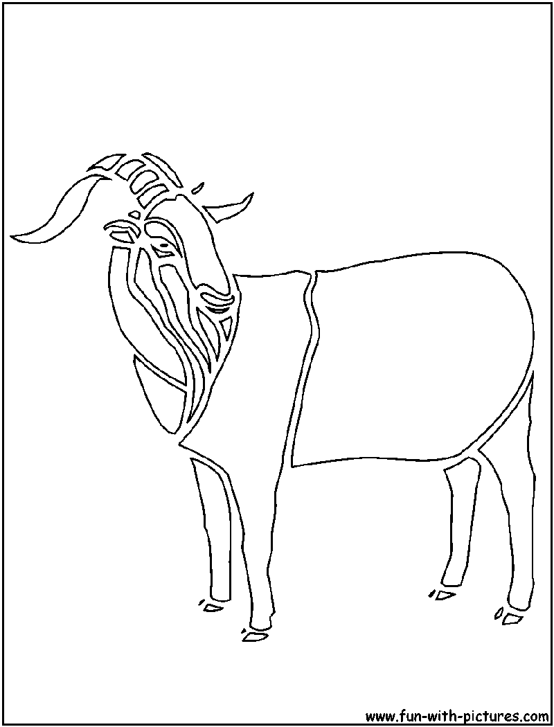 Раскраска: коза (Животные) #2433 - Бесплатные раскраски для печати