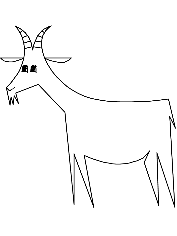 Раскраска: коза (Животные) #2458 - Бесплатные раскраски для печати