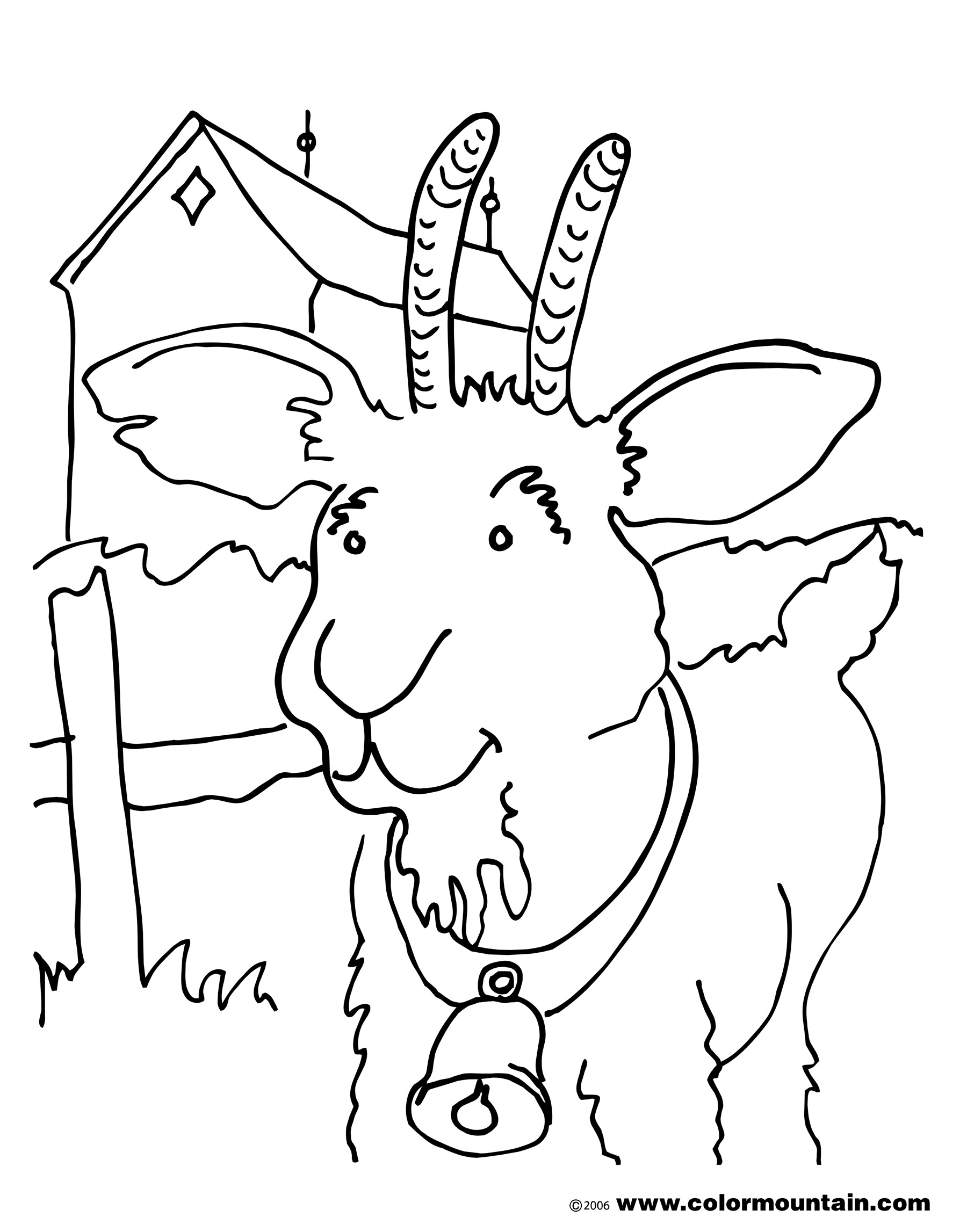 Раскраска: коза (Животные) #2464 - Бесплатные раскраски для печати