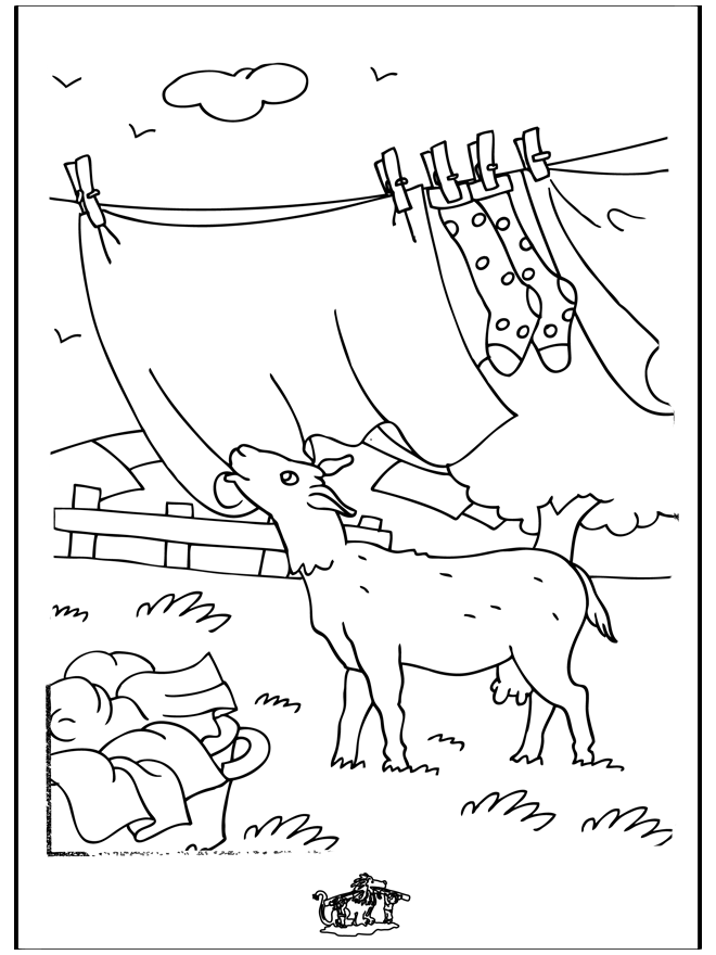Раскраска: коза (Животные) #2470 - Бесплатные раскраски для печати