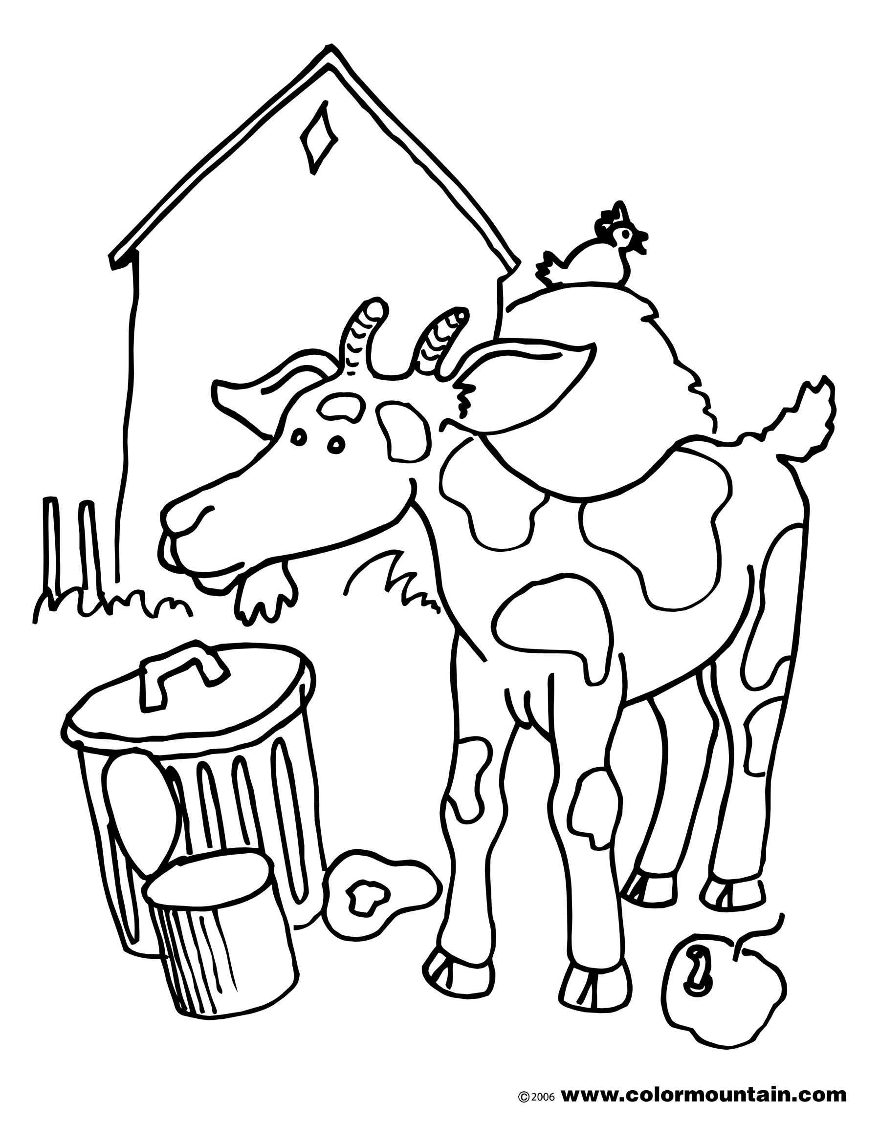 Раскраска: коза (Животные) #2552 - Бесплатные раскраски для печати