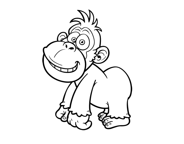 Раскраска: горилла (Животные) #7434 - Бесплатные раскраски для печати