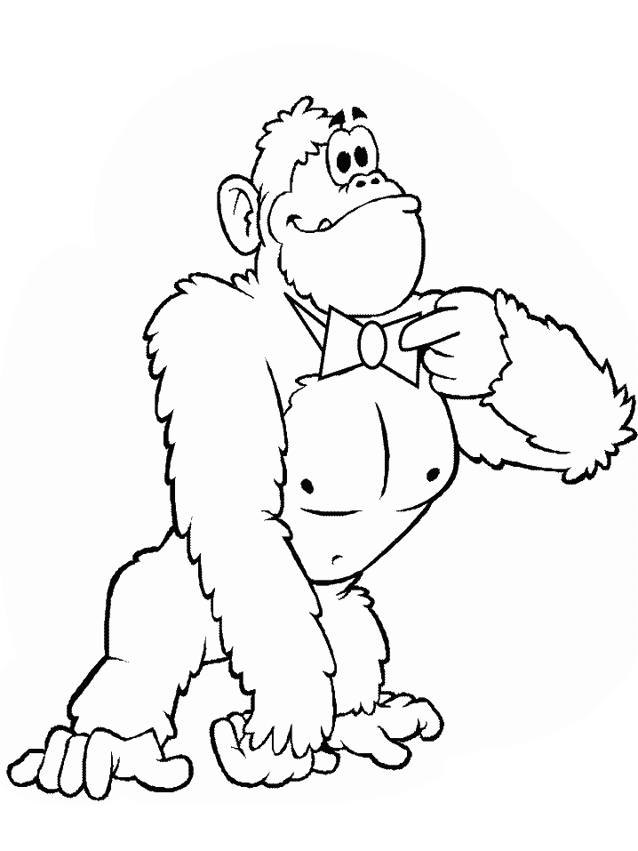 Раскраска: горилла (Животные) #7435 - Бесплатные раскраски для печати