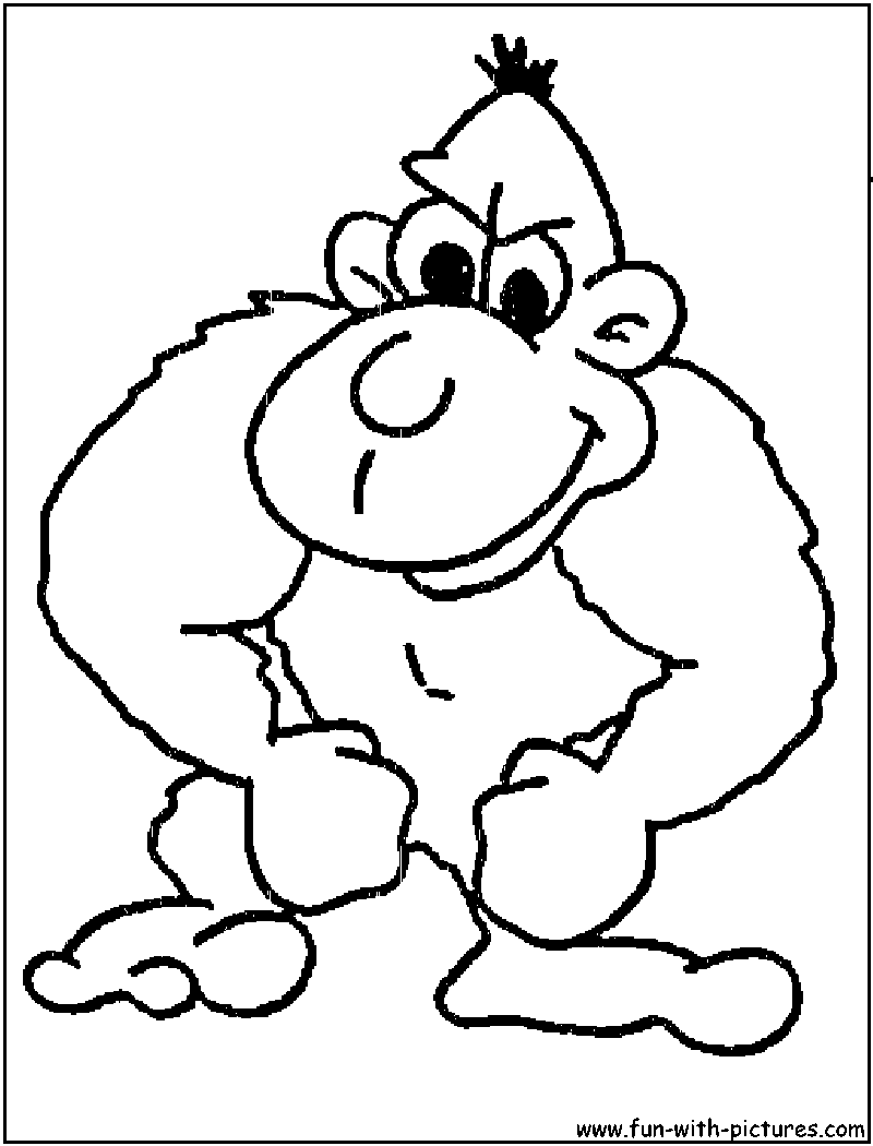 Раскраска: горилла (Животные) #7439 - Бесплатные раскраски для печати