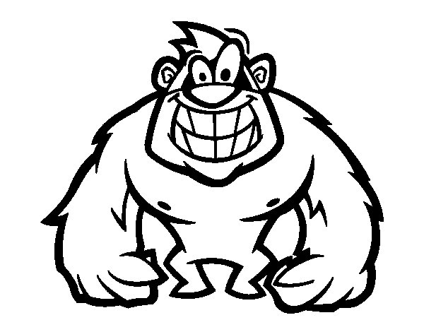 Раскраска: горилла (Животные) #7454 - Бесплатные раскраски для печати