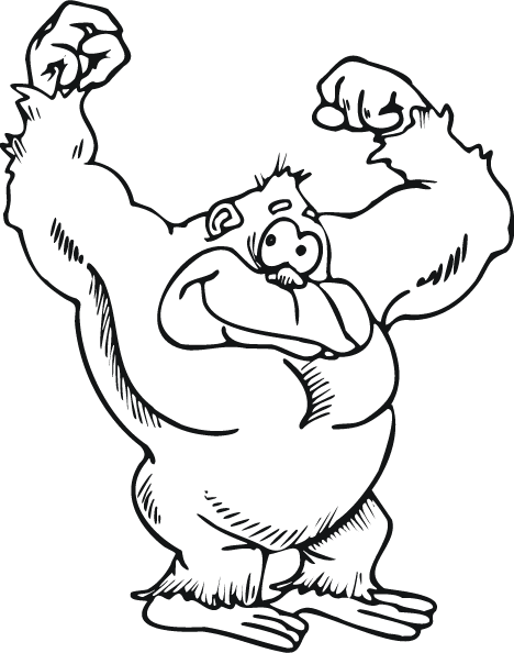 Раскраска: горилла (Животные) #7468 - Бесплатные раскраски для печати