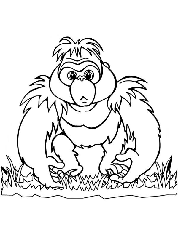 Раскраска: горилла (Животные) #7471 - Бесплатные раскраски для печати