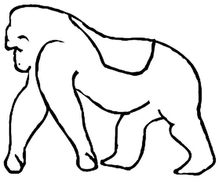 Раскраска: горилла (Животные) #7502 - Бесплатные раскраски для печати