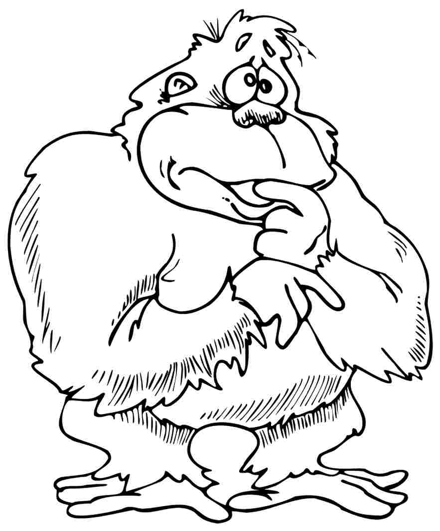 Раскраска: горилла (Животные) #7519 - Бесплатные раскраски для печати