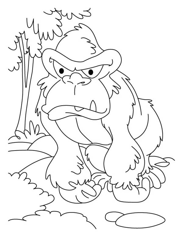 Раскраска: горилла (Животные) #7528 - Бесплатные раскраски для печати