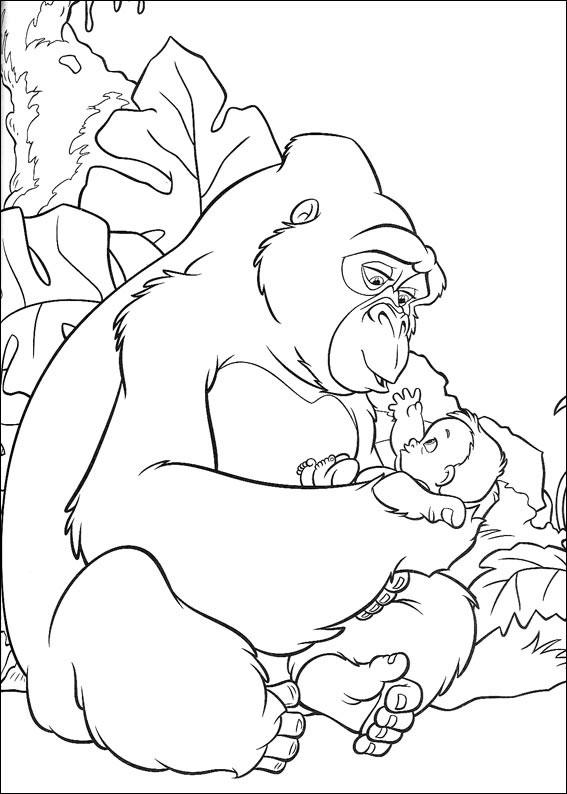 Раскраска: горилла (Животные) #7537 - Бесплатные раскраски для печати