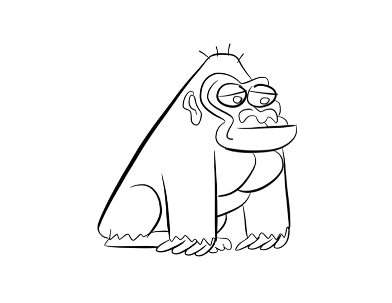 Раскраска: горилла (Животные) #7549 - Бесплатные раскраски для печати