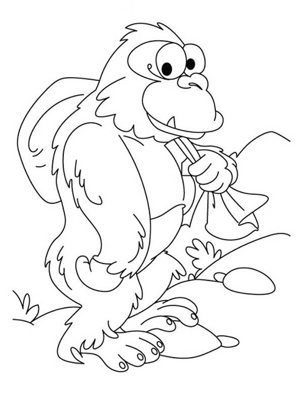 Раскраска: горилла (Животные) #7557 - Бесплатные раскраски для печати