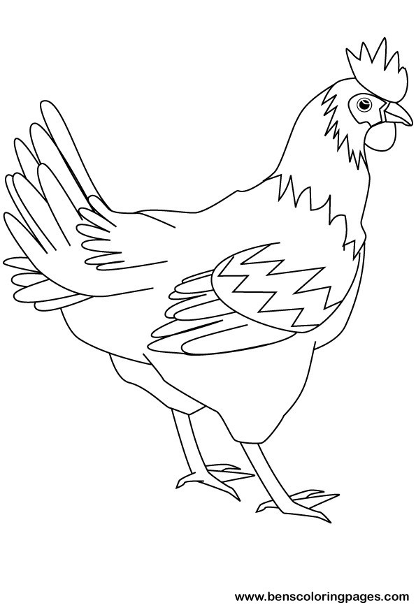 Раскраска: курица (Животные) #17446 - Бесплатные раскраски для печати