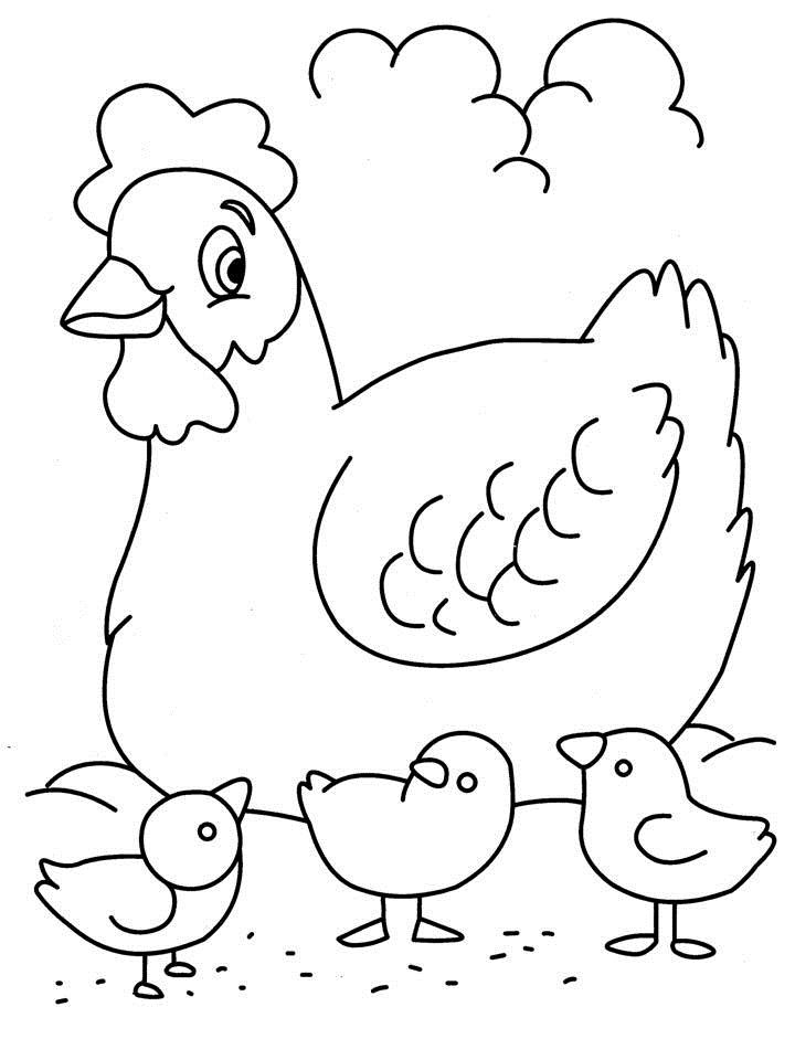 Раскраска: курица (Животные) #17449 - Бесплатные раскраски для печати