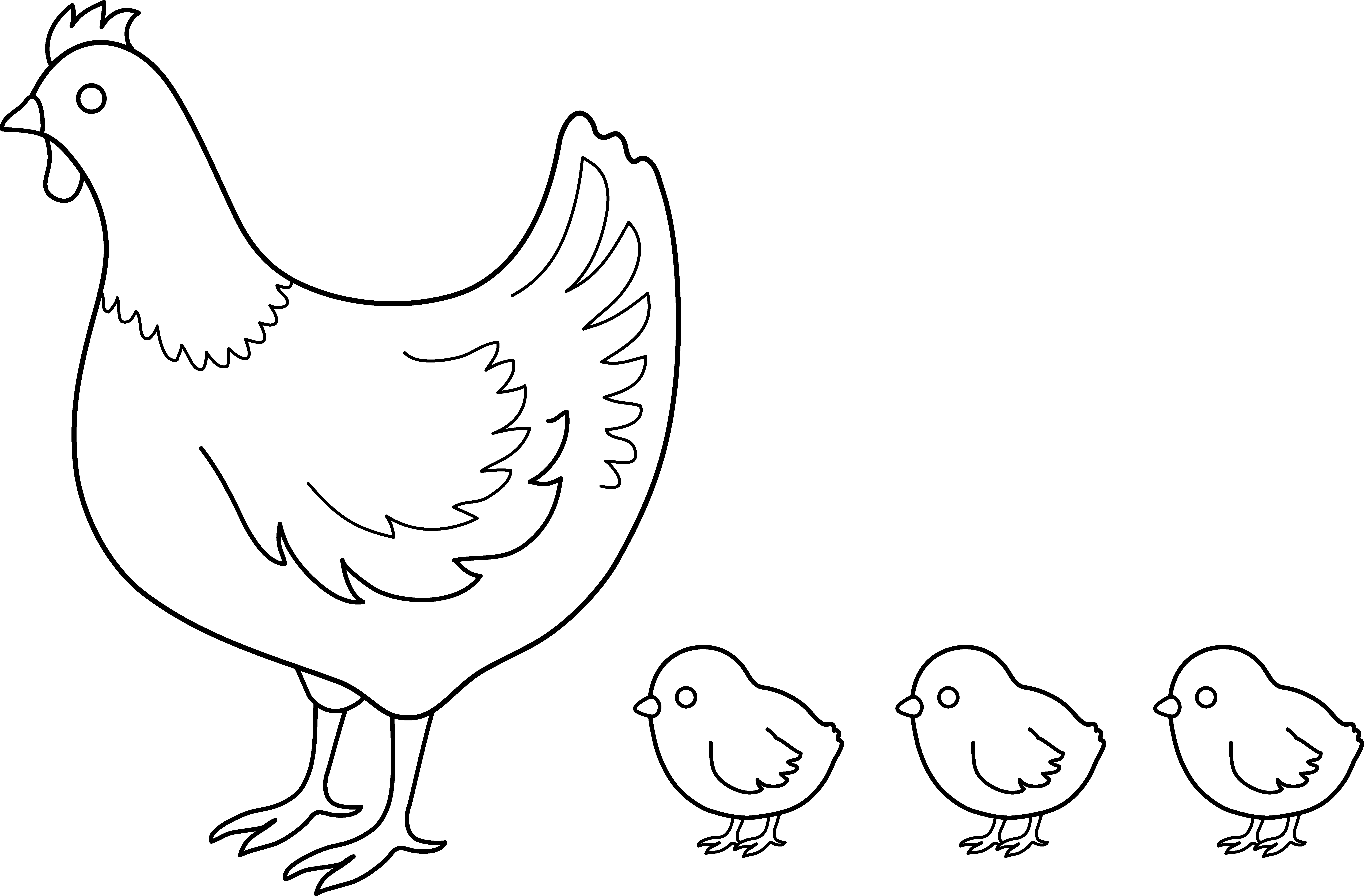 Раскраска: курица (Животные) #17456 - Бесплатные раскраски для печати