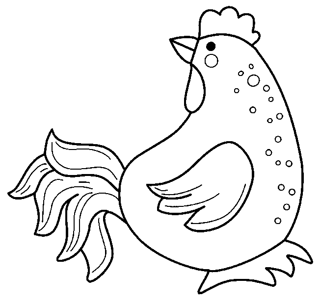 Раскраска: курица (Животные) #17522 - Бесплатные раскраски для печати