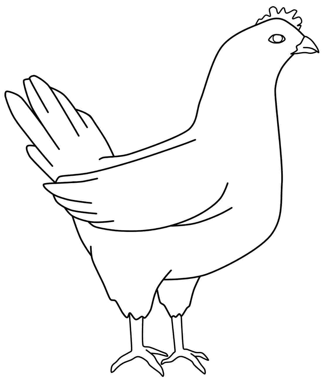 Раскраска: курица (Животные) #17588 - Бесплатные раскраски для печати