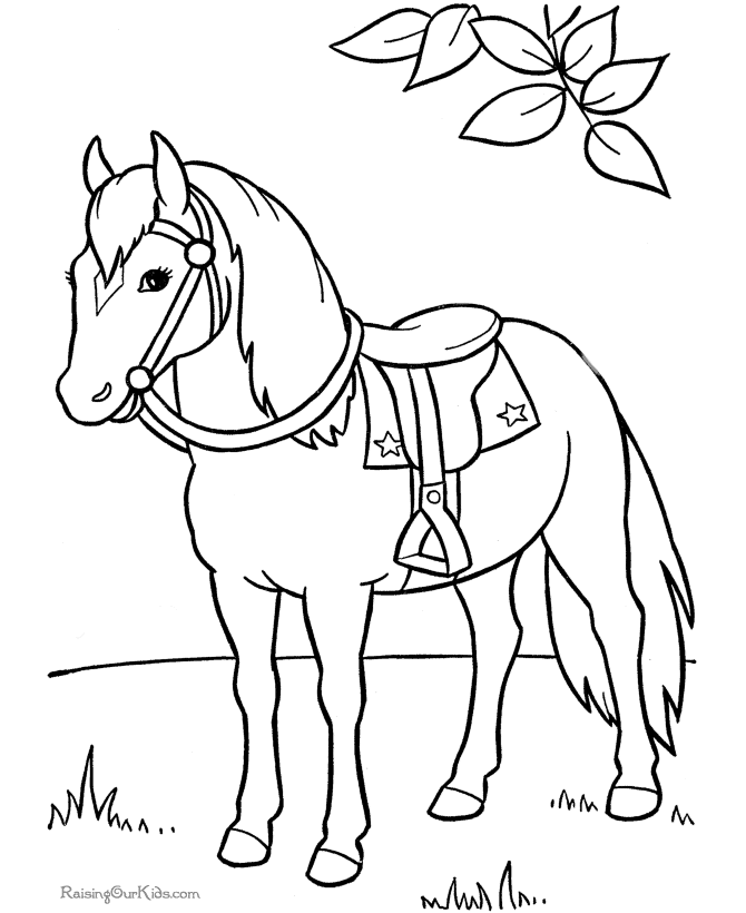Раскраска: лошадь (Животные) #2161 - Бесплатные раскраски для печати