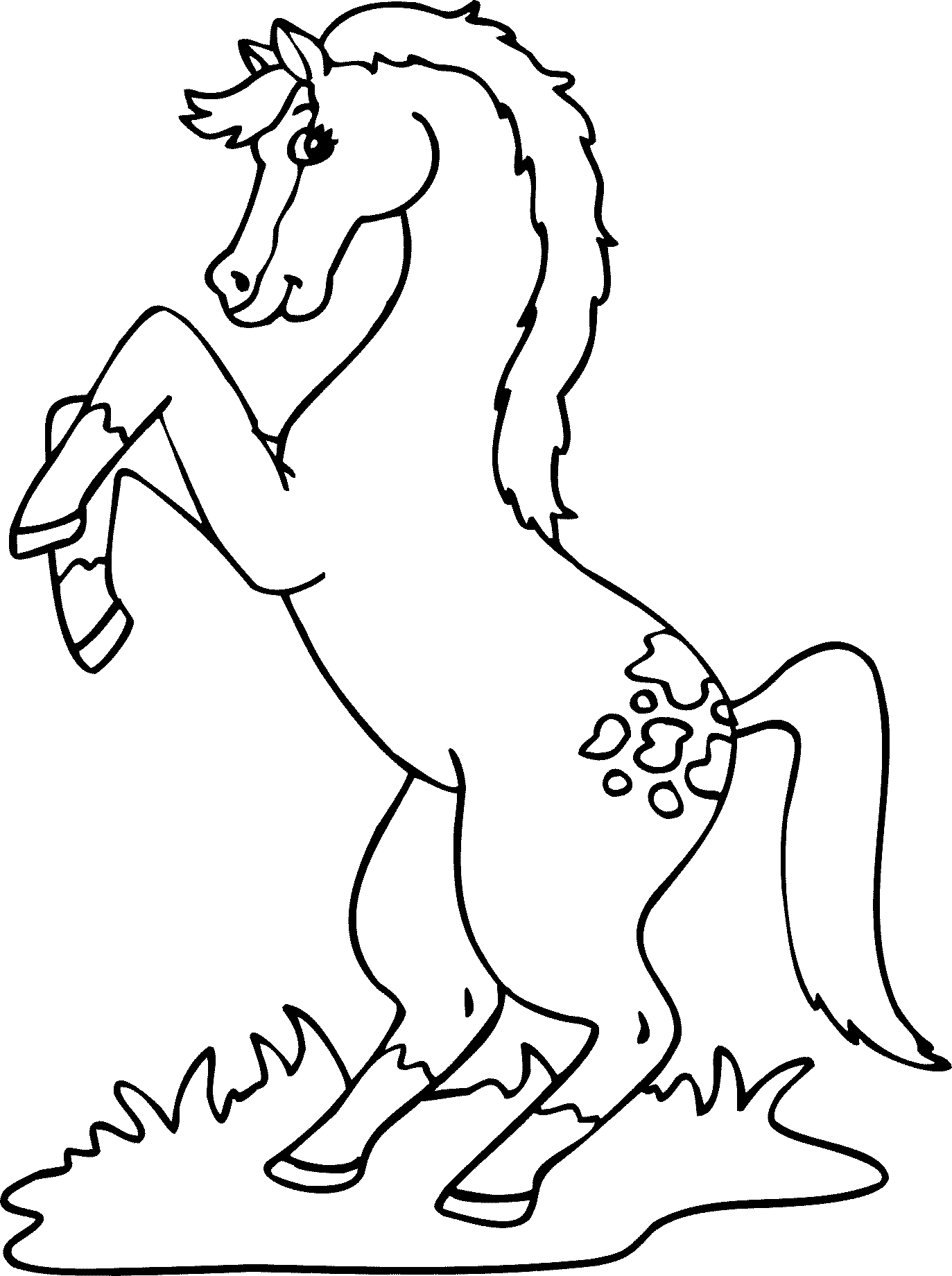 Раскраска: лошадь (Животные) #2169 - Бесплатные раскраски для печати