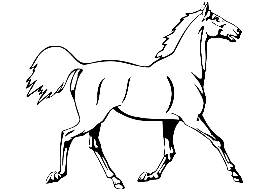 Раскраска: лошадь (Животные) #2182 - Бесплатные раскраски для печати