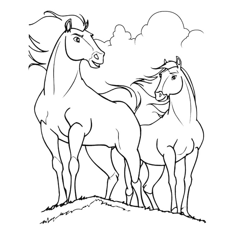Раскраска: лошадь (Животные) #2183 - Бесплатные раскраски для печати