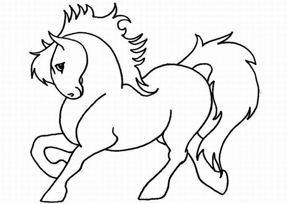 Раскраска: лошадь (Животные) #2186 - Бесплатные раскраски для печати